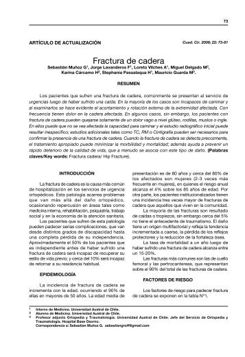 Fractura de cadera - Universidad Austral de Chile