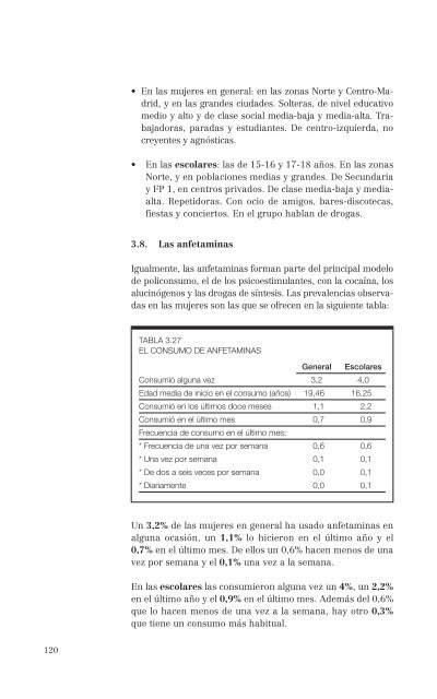 El consumo de alcohol y otras drogas entre las mujeres.