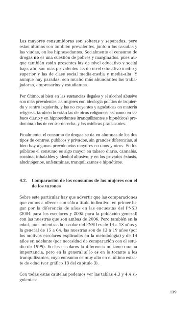 El consumo de alcohol y otras drogas entre las mujeres.