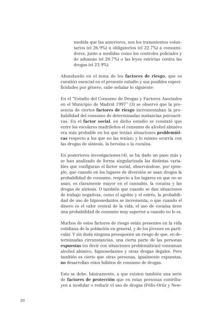 El consumo de alcohol y otras drogas entre las mujeres.