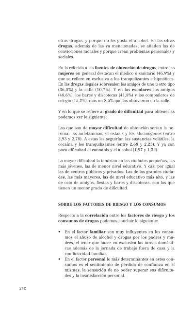 El consumo de alcohol y otras drogas entre las mujeres.