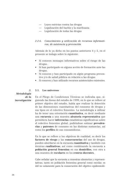 El consumo de alcohol y otras drogas entre las mujeres.