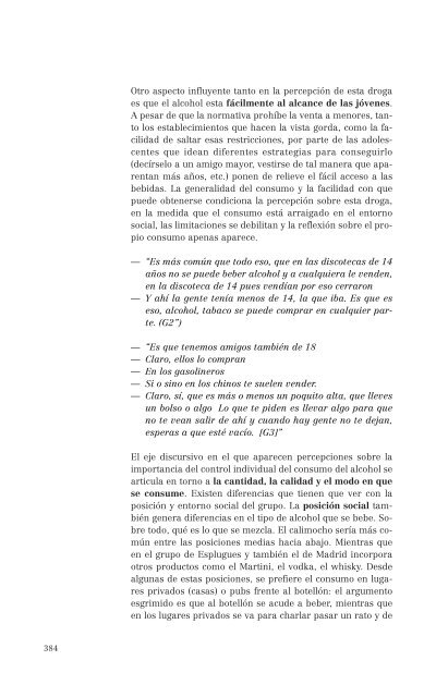 El consumo de alcohol y otras drogas entre las mujeres.