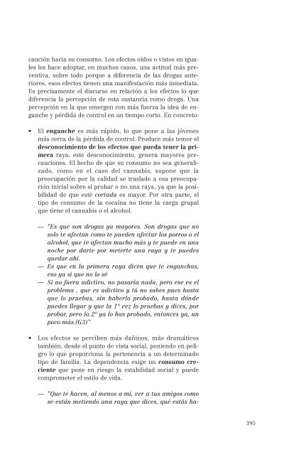 El consumo de alcohol y otras drogas entre las mujeres.