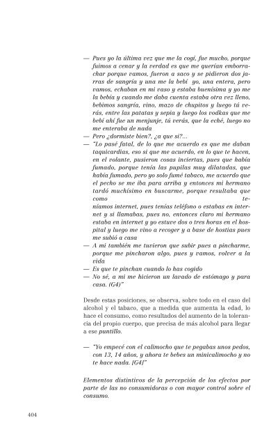 El consumo de alcohol y otras drogas entre las mujeres.