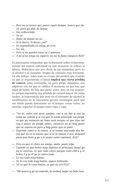 El consumo de alcohol y otras drogas entre las mujeres.