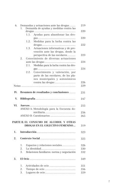 El consumo de alcohol y otras drogas entre las mujeres.