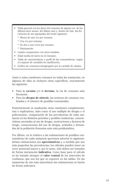 El consumo de alcohol y otras drogas entre las mujeres.