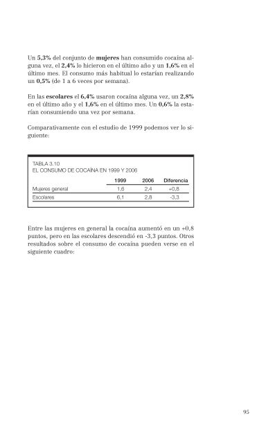 El consumo de alcohol y otras drogas entre las mujeres.