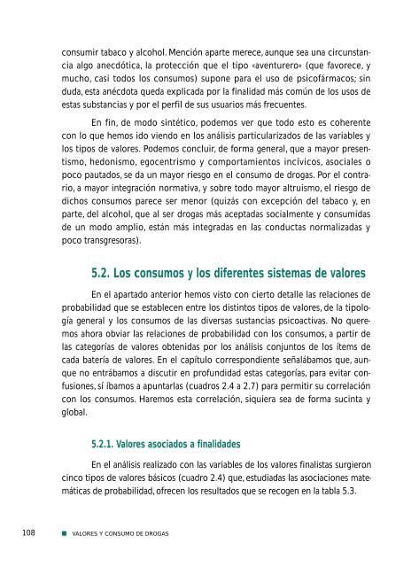 V. Valores y consumo de drogas - Obra Social "la Caixa"