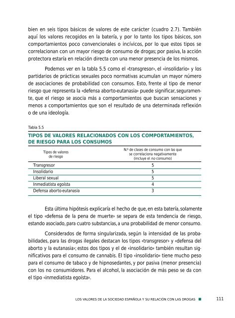 V. Valores y consumo de drogas - Obra Social "la Caixa"