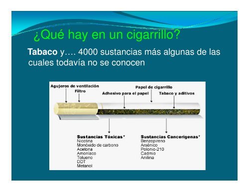 Intervenciones en los servicios de salud en cesación tabáquica.