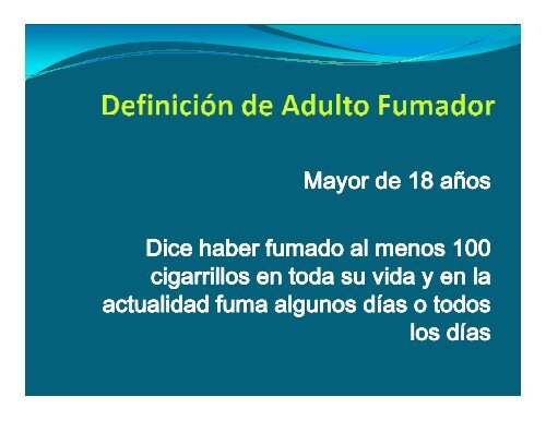 Intervenciones en los servicios de salud en cesación tabáquica.