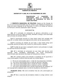 DECRETO N° - Prefeitura Municipal de Pelotas