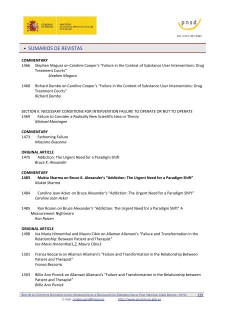 PRESENTACIÓN - Plan Nacional sobre drogas