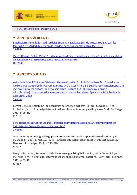 PRESENTACIÓN - Plan Nacional sobre drogas