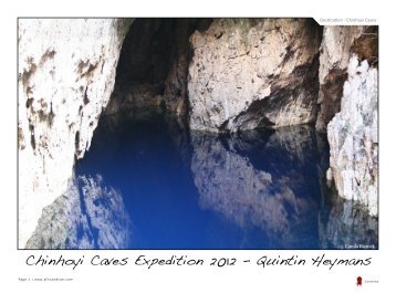 Chinhoyi Caves Expedition 2012 - Quintin Heymans - ScubaQ