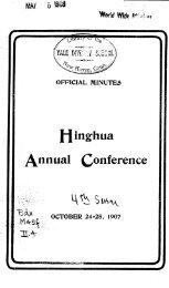 Hinghua Annual Conference - Yale University Library Digital ...