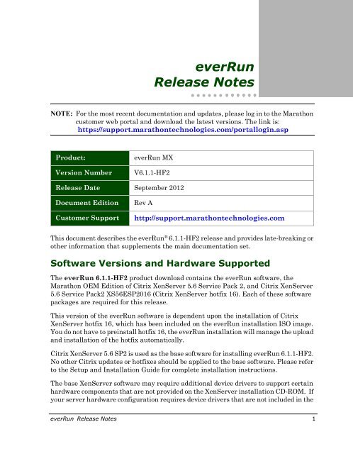 everRun Release Notes - Sys-Cologne