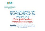 intoxicaciones por benzodiacepinas en urgencias.