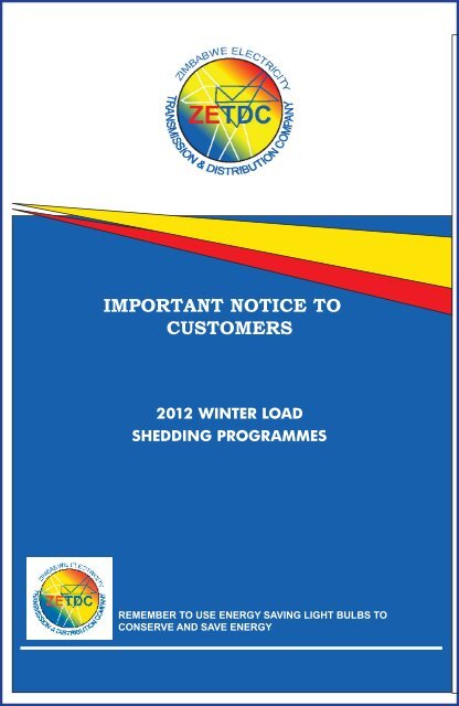 important notice to customers - zetdc