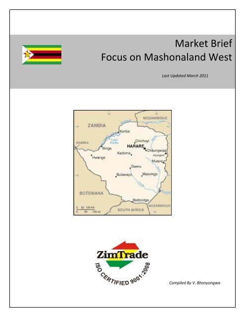 Market Brief Focus on Mashonaland West - ZimTrade