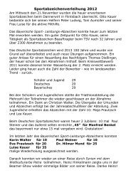 Sportabzeichenverleihung 2012 - TSV Brannenburg