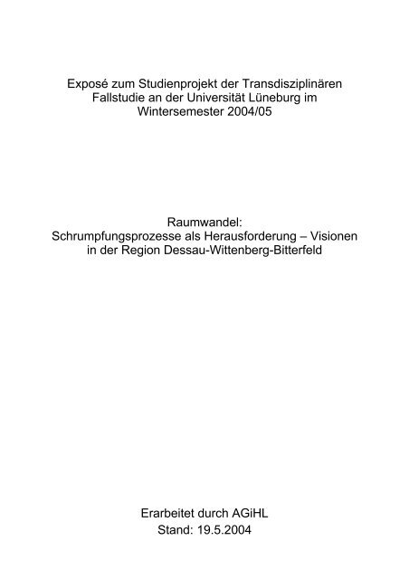 Expose Leuphana Universitat Luneburg