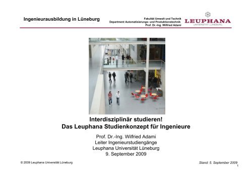 Ingenieurausbildung in Lüneburg - Leuphana Universität Lüneburg