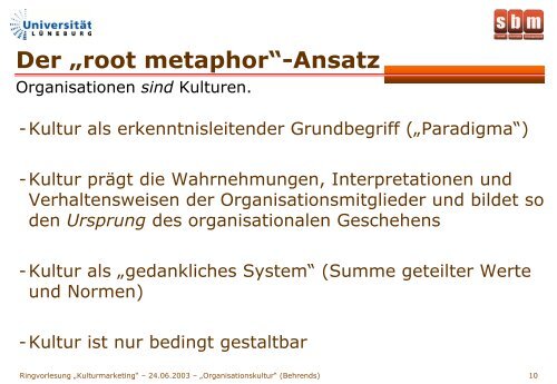 „Organisationskultur“ (Behrends)