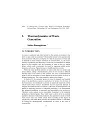 2. Thermodynamics of Waste Generation