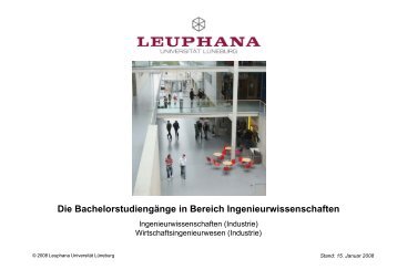 Ingenieurwissenschaften (Industrie) - Leuphana Universität Lüneburg