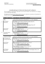 ? Auslandsbeauftragte der Fachbereiche (Departmental Coordinators)