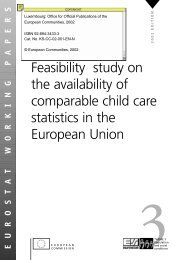 Feasibility study on the availability of comparable child care statistics ...