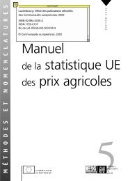 Manuel de la statistique UE des prix agricoles