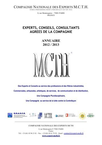 COMPAGNIE NATIONALE DES EXPERTS M - Expert mcth