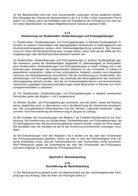 Studiengang Informatik - Universität zu Lübeck