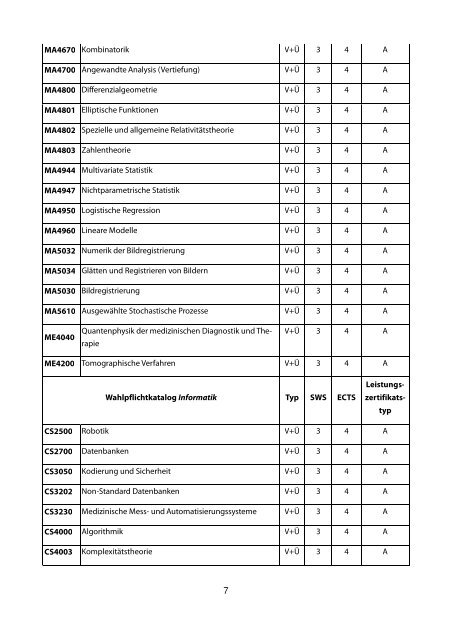 Studiengangsordnung für den Master-Studiengang Mathematik in ...