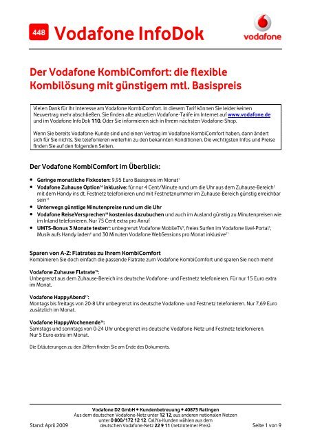 InfoDok 448: Neu! Der Vodafone KombiComfort: Die flexible ...