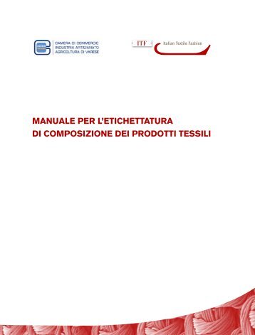 manuale per l'etichettatura di composizione dei prodotti tessili