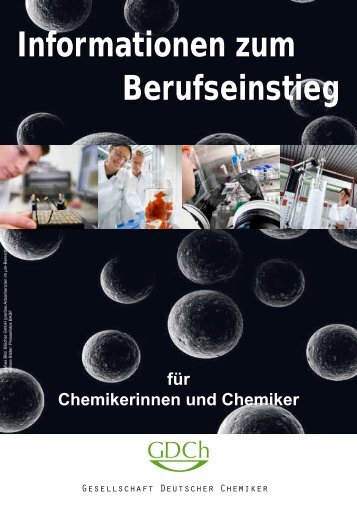 Broschüre Berufseinstieg Chemiker - Philipps-Universität Marburg