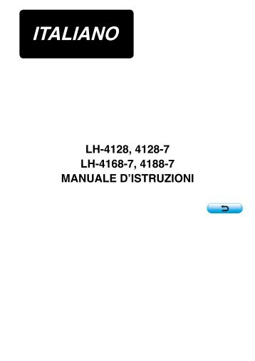 LH4128,28-7,68-7,88-7 MANUALE D'ISTRUZIONI (ITALIANO) - JUKI