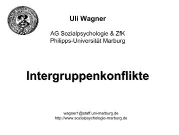 Intergruppenkonflikte - Philipps-Universität Marburg