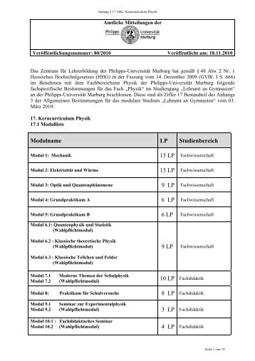 Kerncurriculum Physik - PDF - Philipps-Universität Marburg