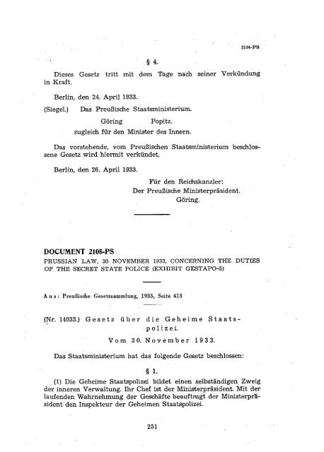 Trial of the Major War Criminals before International Military Tribunal ...