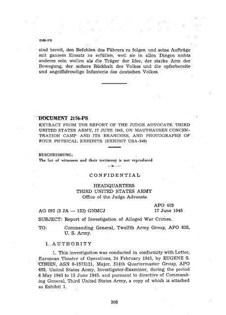 Trial of the Major War Criminals before International Military Tribunal ...