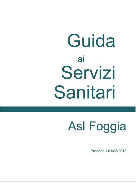 Asl Foggia Portale Regionale Della Salute