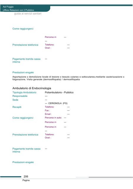 Asl Foggia - Portale Regionale della Salute