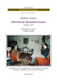 Intervista ad Alessandra Lescano - Ricordando il Trio Lescano