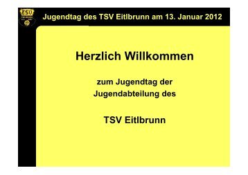 Jugendabteilung - des TSV Eitlbrunn